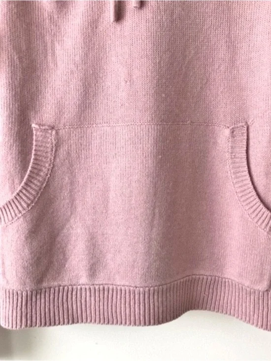 LOLA x LF Shredded Deconstructed Upcycled Knit Hoodie Sweater Dusty Rose Small - Picture 7 of 9